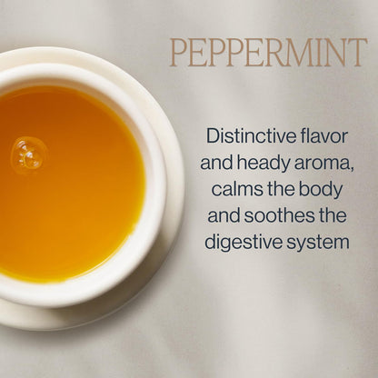 Rishi Tea Peppermint Herbal Tea - Organic, Caffeine Free Sachet Bags, Calming Sweet & Cooling Pure Peppermint Leaves - 50 Count