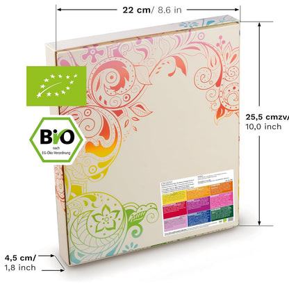 Creano Organic Herbal Tea Sampler Gift Set - Tea Gift Box - 27 Organic Tea Bags in 9 Different Varieties 54 g