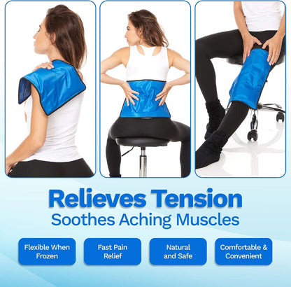Reusable Hot and Cold Gel Ice Packs for Injuries - Gel Cold Packs for Injuries - Multiple Shapes and Sizes 7 Variety Pack