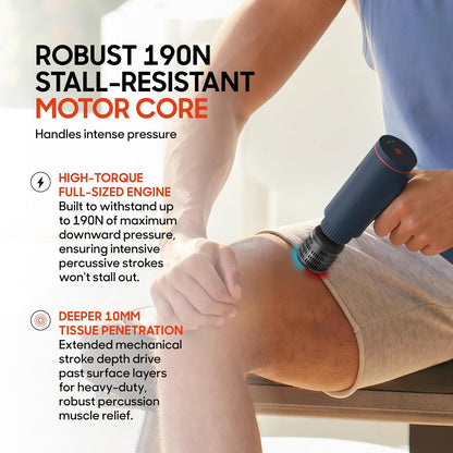 Sharper Image Powerboost Versa Heat & Cold Therapy Percussion Massage Gun