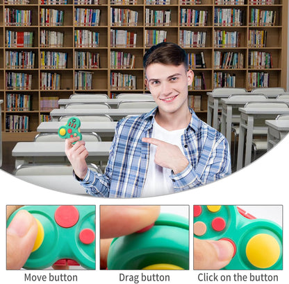 Yrissmiss Fidget Toys for Adults, Fidget Pad Easter Basket Stuffers for Boys Girls,Stress Relief Cube Clicker Controller with Quiet Fidgets,ADHD Autism Fidget Spinner for Office Desk Travel