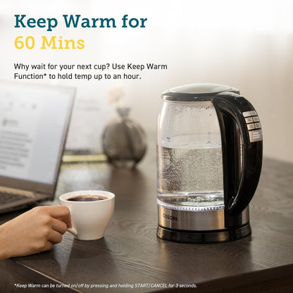 Cosori Electric Kettle, No Plastic Contact with Water, 1.7L, White
