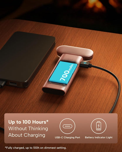 86lux Book Light, Rechargeable Reading Light for Book in Bed