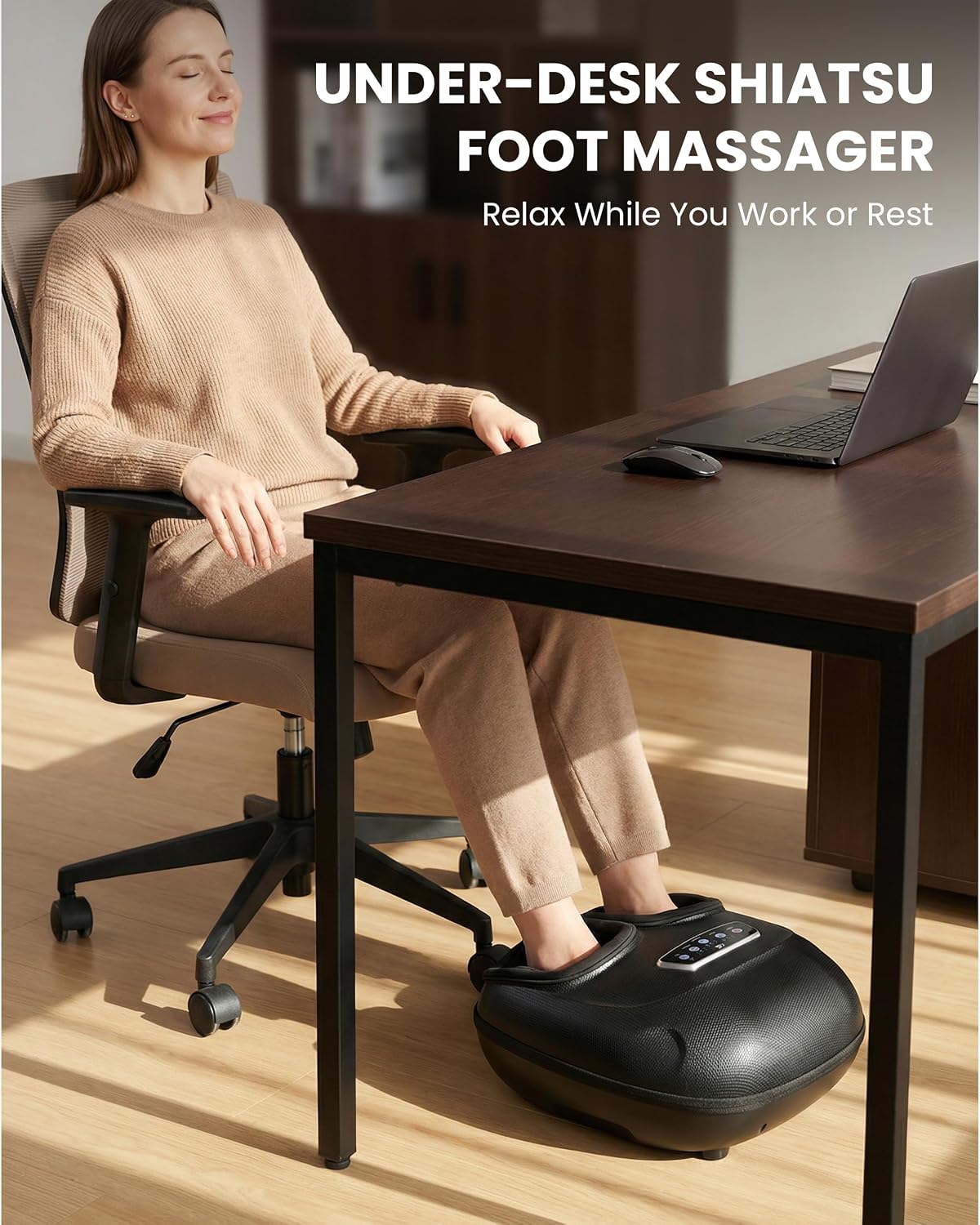CILI Foot Massager with Heat, Shiatsu Foot Massager for Neuropathy & Plantar Fasciitis Relief, Gifts for Women Mom Dad,Heated Feet Massager with Deep Kneading,Compression,Vibration,FSA Eligible HSA
