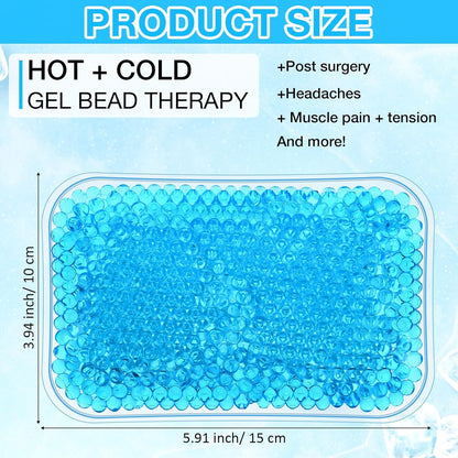 TrelaCo 24 Pcs Gel Bead Ice Pack 4 x 6 Inch Reusable Hot Cold Pack Soft Small Gel Cooling Pad Compress for Sports Swelling, Knee, Shoulder, Foot, Back, Ankle, Neck, Elbow Injuries Wrap Pain Relief