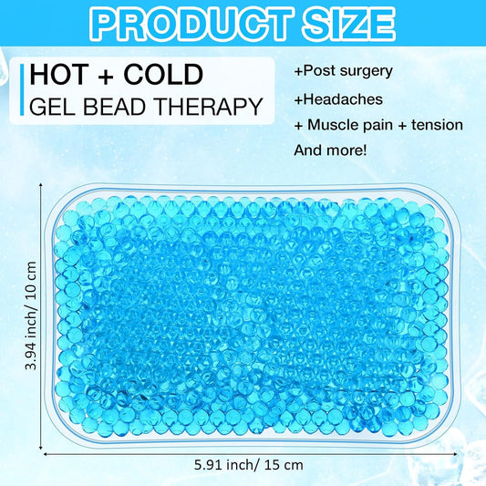 TrelaCo 24 Pcs Gel Bead Ice Pack 4 x 6 Inch Reusable Hot Cold Pack Soft Small Gel Cooling Pad Compress for Sports Swelling, Knee, Shoulder, Foot, Back, Ankle, Neck, Elbow Injuries Wrap Pain Relief