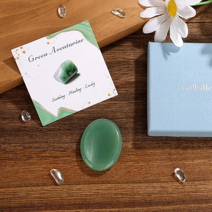 6PCS Thumb Worry Stone for Anxiety Healing Crystals Sets, Hand Carved Crystals and Healing Stones, Meditation Crystal Reiki Natural Relax Palm Stone for Anxiety Therapy Relief