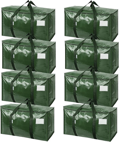 TICONN Extra Large Moving Bags Heavy Duty with Zippers & Carrying Handles, Durable Storage Bags Moving Boxes for Closet Organizers and Storage (Blue)