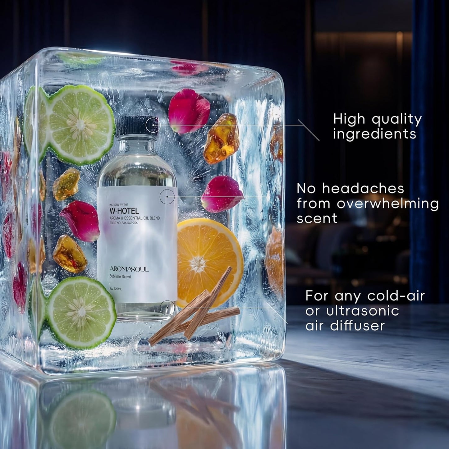 Hotel Diffuser Oil Inspired by Ritz-Carlton Scent - Premium Fragrance Oil No. SA61119323 for Ultrasonic and Waterless Diffuser - 120 mL, 4 fl oz