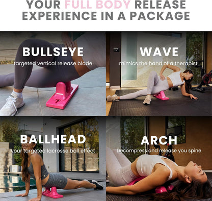 Thrival Arch Back Stretcher - Psoas Muscle Release Tool App for Hip Flexor, Back, Glute, Iliacus, and Neck - Spine Decompressor, Trigger Point, and Myofascial Release – Carbon Black