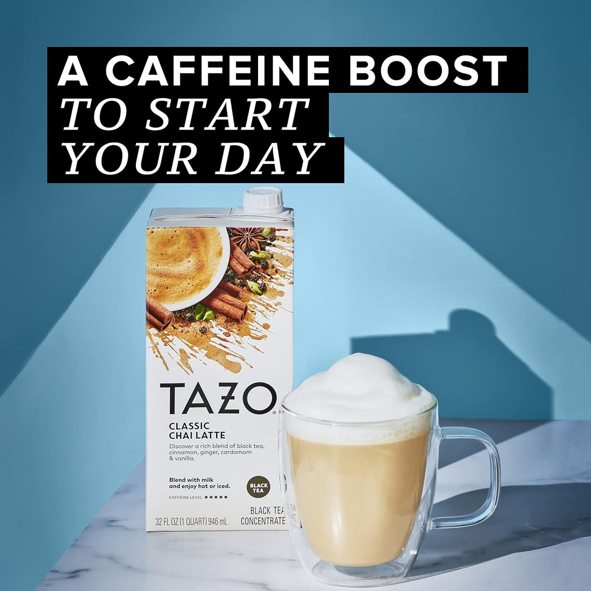 TAZO Classic Chai Latte Concentrate, 32 oz Carton