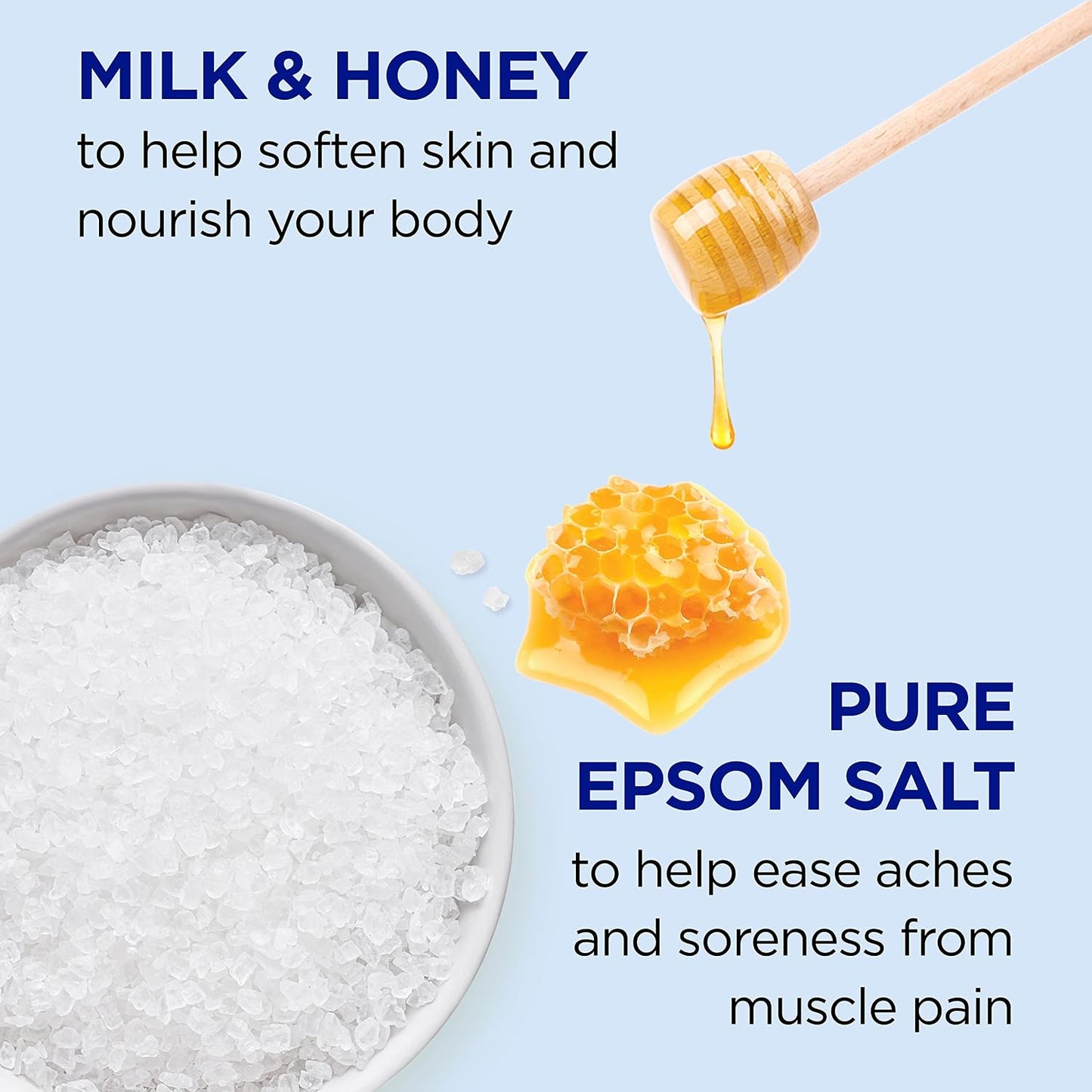 Dr. Teal's Epsom Salt Soaking Solution, Soften & Nourish with Milk and Honey, 48 Oz