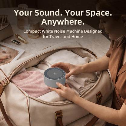 Kipcush White Noise Machine for Baby & Adults, 30 Soothing Sounds, Soft Non-Glare Nursery Lamp, 8 Color Night Lights, Memory Function (Angel V1 White, Standard)