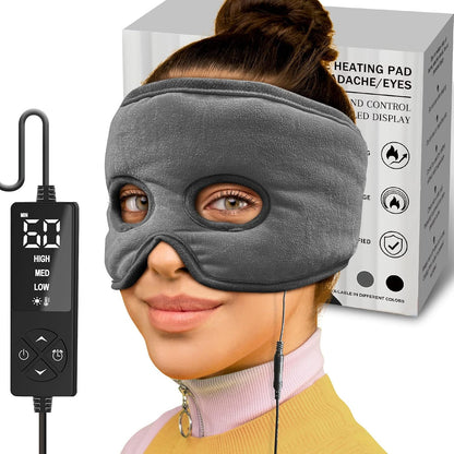 sticro Moist Heat Sinus Mask with Eye Holes, 3 Heat & 5 Timer Settings