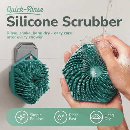 SILKLE Silicone Body Scrubber Exfoliator, Shower Scrubber & Silicone Loofah