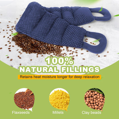 UNCN Long Wide Heating Pad for Neck and Shoulders Back 33x5.9 Microwavable Large Moist Heat Pack Warm Hot Compress Neck Wrap Weighted Bag Massage Reusable Herbal Nature Calming Portable 1.95Pounds