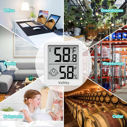 Indoor Humidity Meter Hygrometer 3Pack, Room Thermometer for Accurate Room Temperature Monitor, Digital Hygrometer with Indoor Thermometer for Home, Baby Nursery, and Humidity Sensor Enhanced Comfort