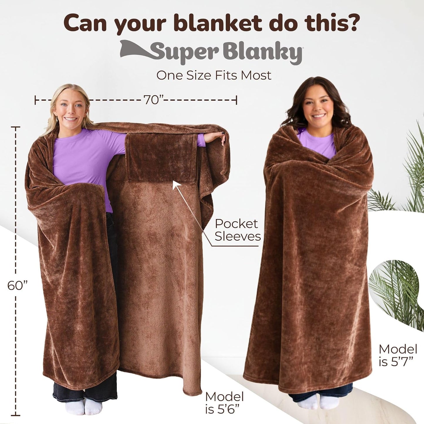 Super Blanky Wearable Blankets for Women & Men, Graduation Day Gift for Her, Cozy Gifts for Women, Wife Birthday Gifts Ideas