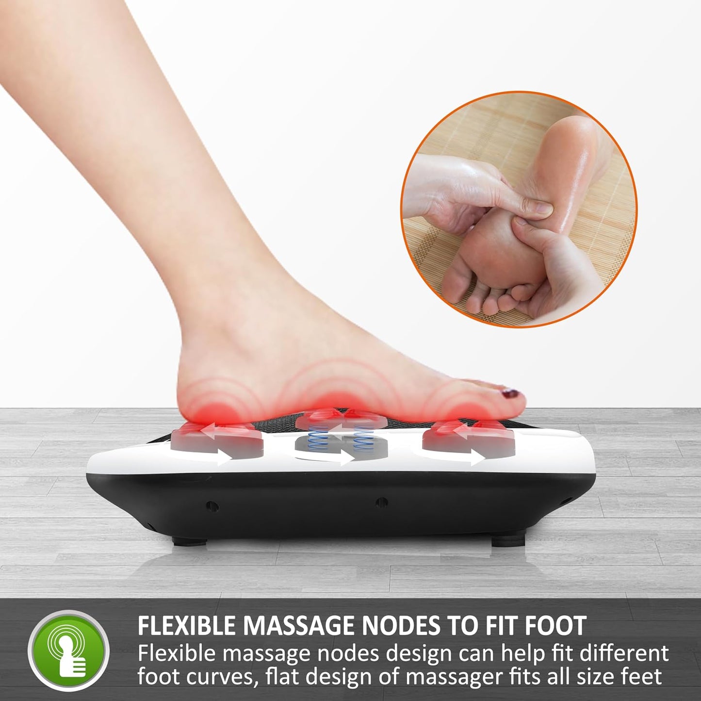 Snailax 2-in-1 Shiatsu Foot and Back Massager with Heat - Kneading Foot Warmer, Electric Feet Massage, Massagers for Back,Leg, Fathers Day Gift for Dad Men Women