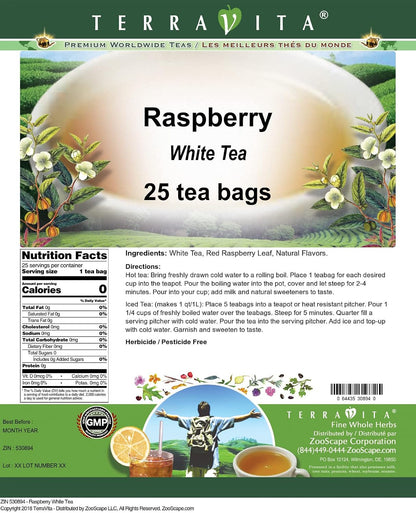 Raspberry White Tea (25 tea bags, ZIN: 530894)