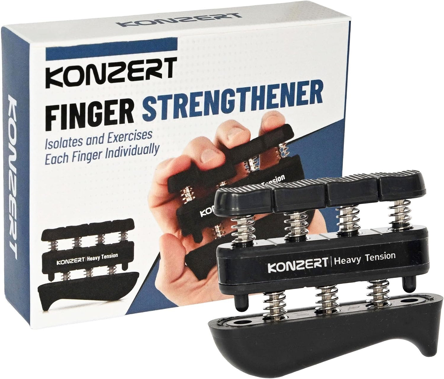 Finger Strengthener - Grip Strength Trainer, Forearm & Hand Gripper Exerciser, Strengthening Grip for Therapy, Guitar Handgrip, Wrist Strengtheners