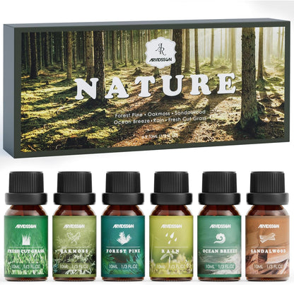 ARVIDSSON Floral Essential Oils Set, Natural Flower Essential Oil Gift for Women - Rose, Gardenia, Cherry Blossom, Honeysuckle, Lilac, Blue Lotus, Scented Oil for Diffuser, Valentines Day Gift for Her