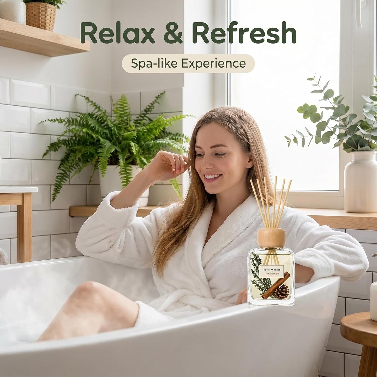 Luxury Hotel Scent Reed Diffuser 100ml (3.38oz) | No.1898 Hotel Collection Diffuser Oil Inspired by Ritz Carlton | Home, Bathroom & Office Decor | Long-Lasting Room Freshener Gift Set