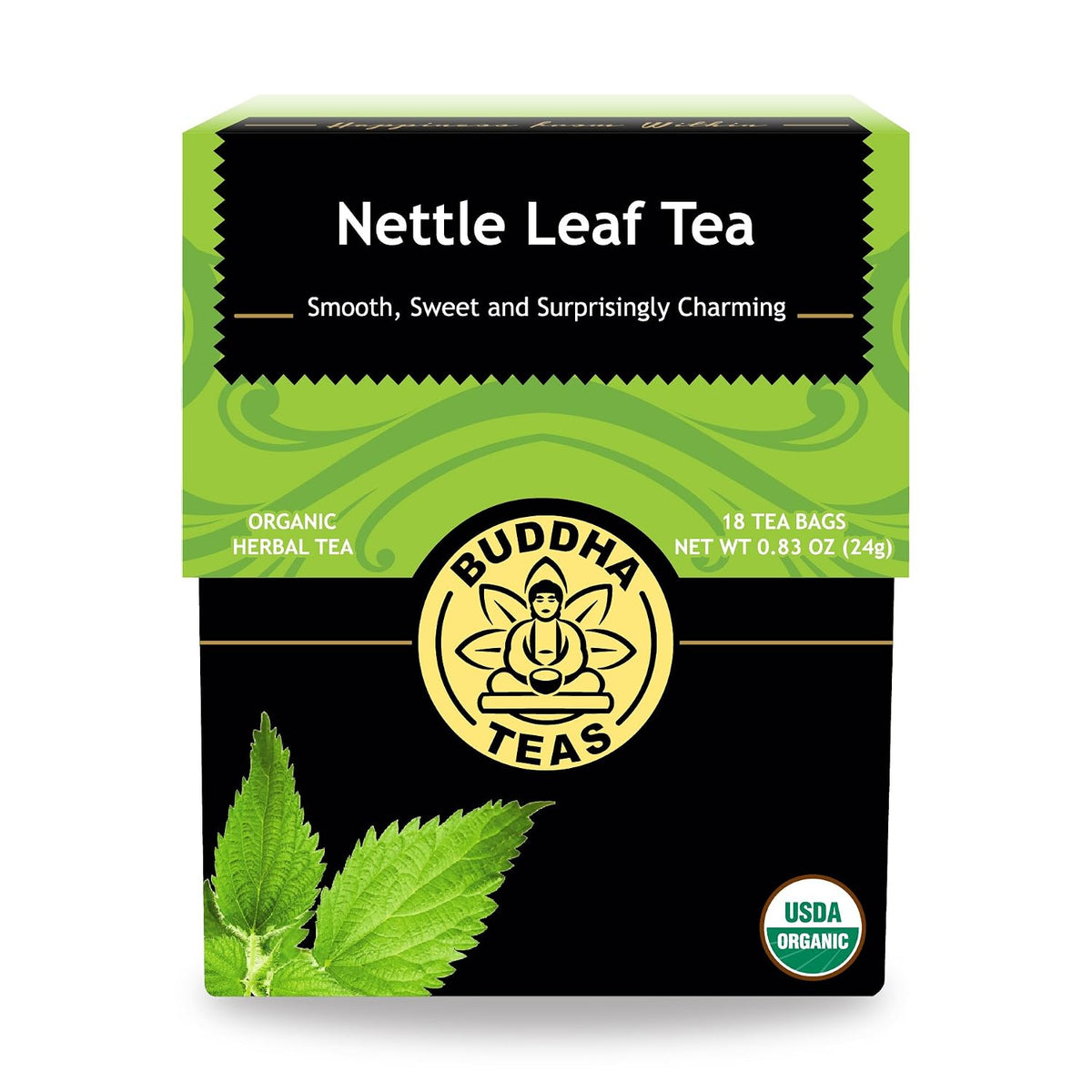 Buddha Teas Organic Nettle Leaf Tea - Herbal Tea, Caffeine Free