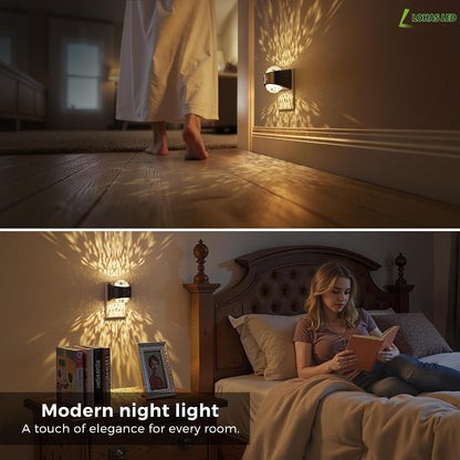 L LOHAS LED Night Light,Projector Night Light with Dusk to Dawn Sensor