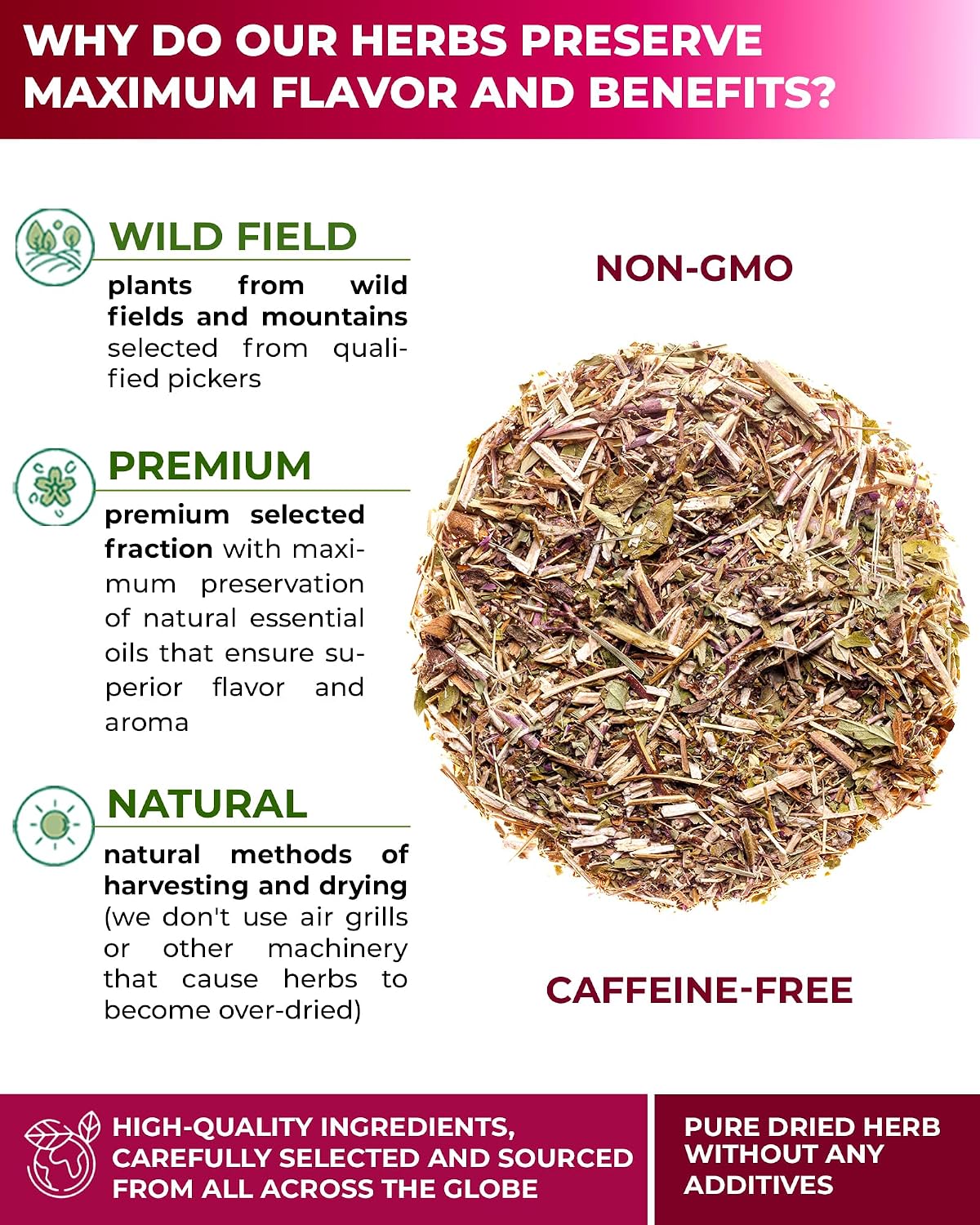 50 Bags Oregano Tea Dried Oregano Leaves Herbal Tea Bag (Origanum Vulgare L.) - 50 Count 1.5g Bags Dry Orégano Leaf Herb