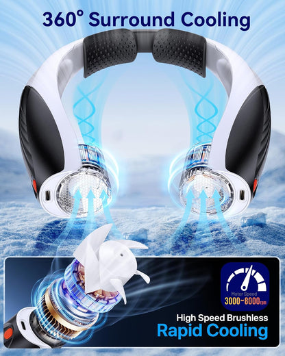 Kesguar Portable Neck Fan, 20H RunTime, 6000mAh Rechargeable