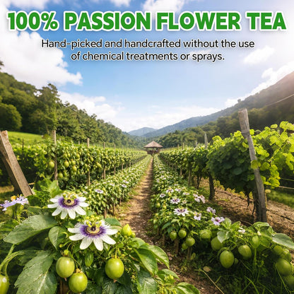 Passion Flowers Tea Bags-120 Teabags, 2g/Bag, Made with 100% Natural Passion Flowers. Caffeine-Free | Sugar-Free | Gluten-Free | Vegan. Eco-Friendly Tea Bags