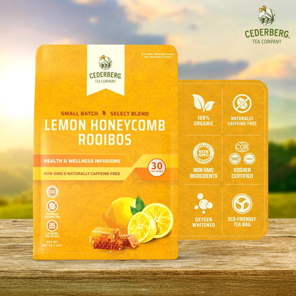 Red Rooibos Tea 100 Teabags USDA Organic - Naturally Caffeine Free - Cederberg Tea Company