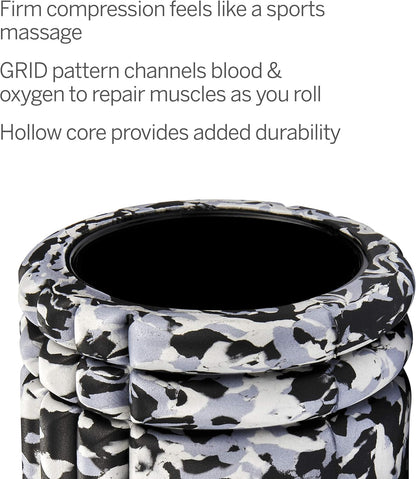 TriggerPoint Grid 1.0 Foam Roller - 13" Multi-Density Massage Roller for Deep Tissue & Muscle Recovery - Relieves Tight, Sore Muscles & Kinks, Improves Mobility & Circulation - Targets Key Body Parts