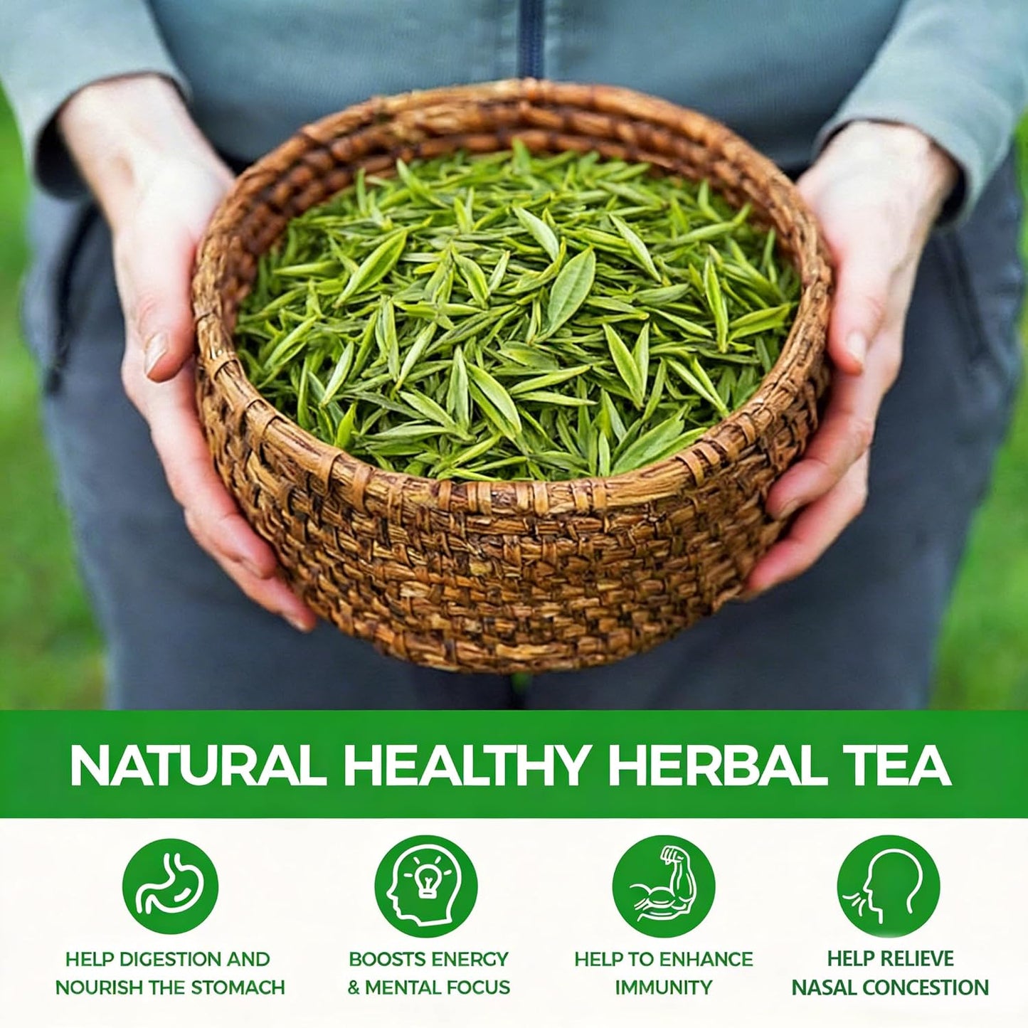 WOTIHA 60 Count Premium Lemon Balm Tea Bags - 100% Pure Natural Leaves, Lemony Citrusy Flavor, Supports Calming & Digestion, Caffeine-Free, Additive-Free, Sugar-Free, Vegan Non-GMO