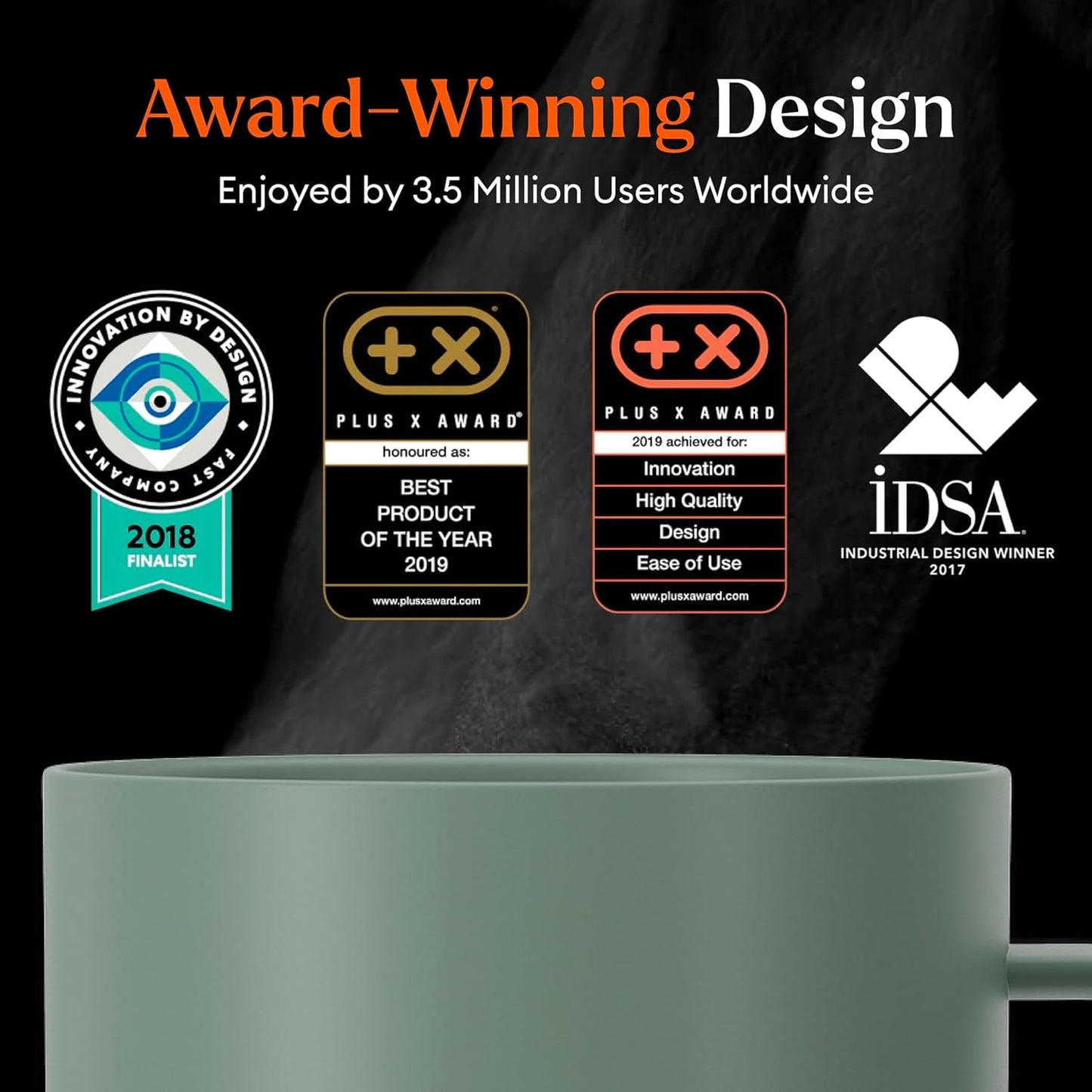 Ember Temperature Control Smart Mug 2, 14 Oz, App-Controlled Heated Coffee Mug with 80 Min Battery Life and Improved Design, Black