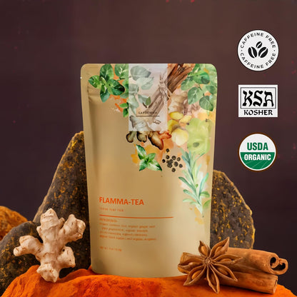Gardenika Organic Loose Leaf Tea Sampler – 8 Pack, 1 LB – Herbal and Naturally Caffeine-Free Set - Ayurvedic Assortment Blend