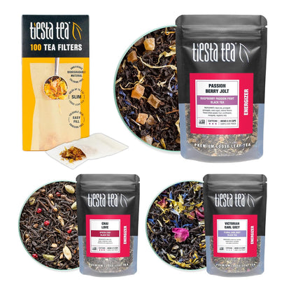 Tiesta Tea Premium Starter Loose Leaf Sampler Kit - Classic Tea Blends