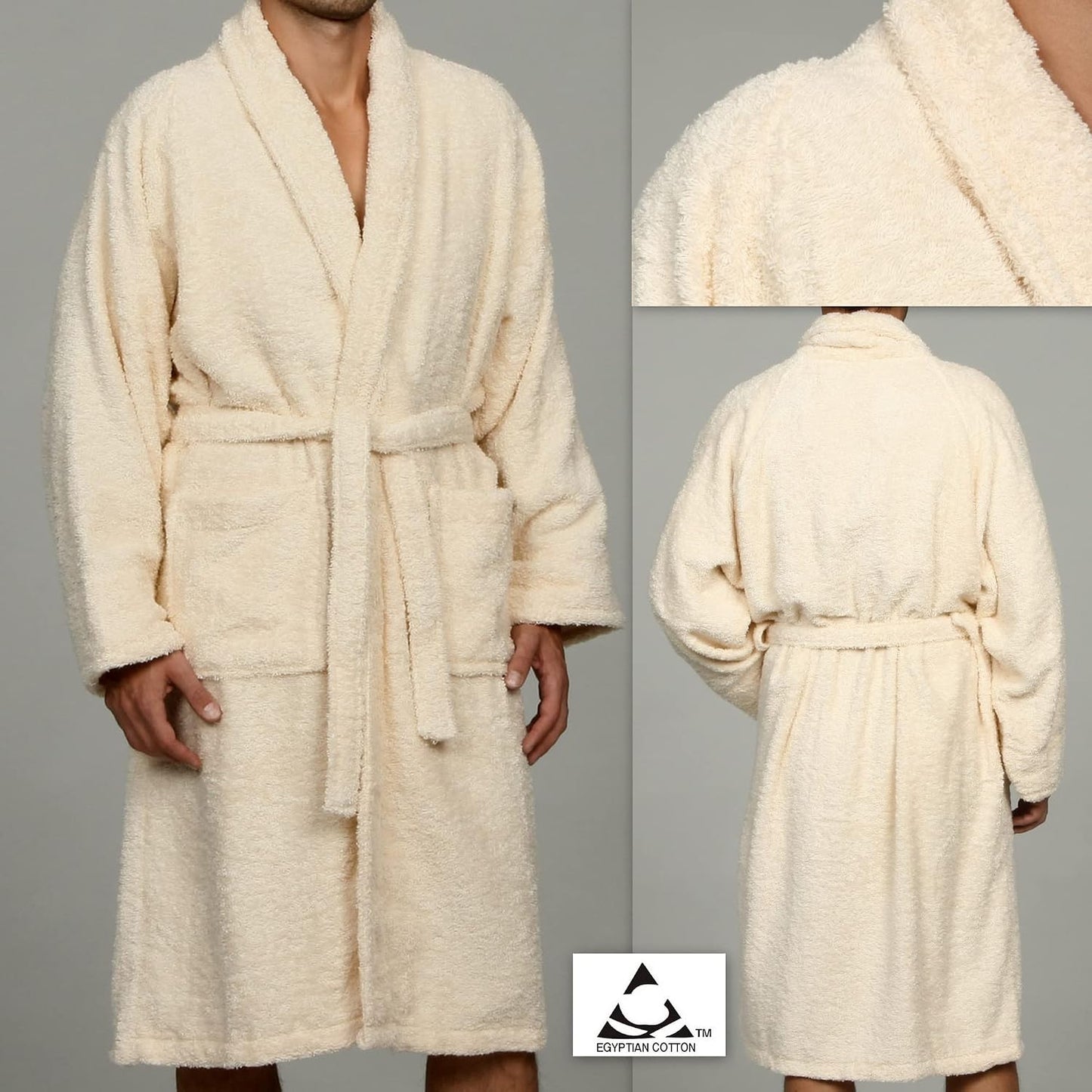 Cotton Unisex Terry Robe, Soft And Absorbent Robes For Men And Women, Bathroom Accessories