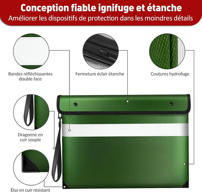 Vailoin 6200°F Fireproof Document Bag, 8 Layers of Heat Insulated Materials