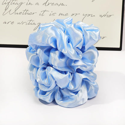 16 Pcs Scrunchies for Women - Black Satin Silk Scrunchies for Girls Hair Ties Elastics Bands Ponytail Holder Hair Accessories