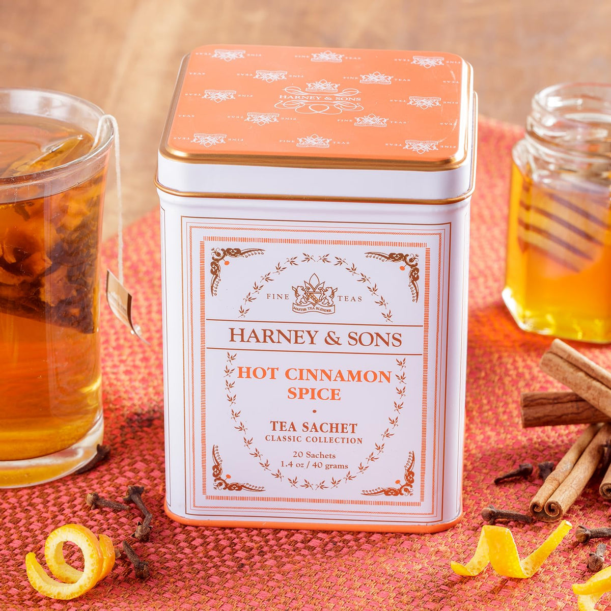 Harney & Sons Classic Hot Cinnamon Spice Tea, 20 Tea Sachets, 1.4 oz