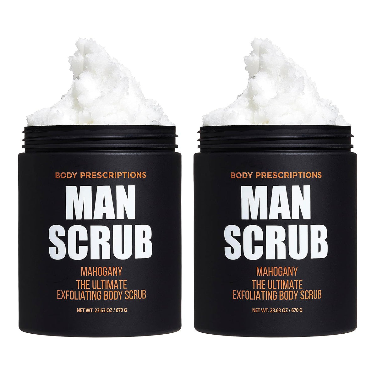 Body Prescriptions Men’s Exfoliating Body Scrub – Ultimate Skin Cleansing Wash in Jar with Twist-Top Lid, For All Skin Types, 21 Ounce (Pack of 1), Cedarwood