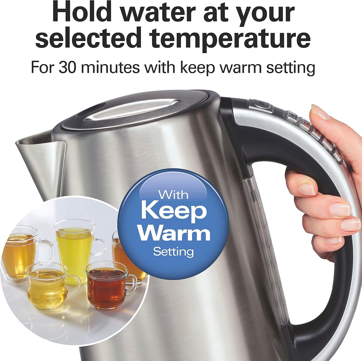 Hamilton Beach 1.7 Liter Electric Tea Kettle, Water Boiler & Heater