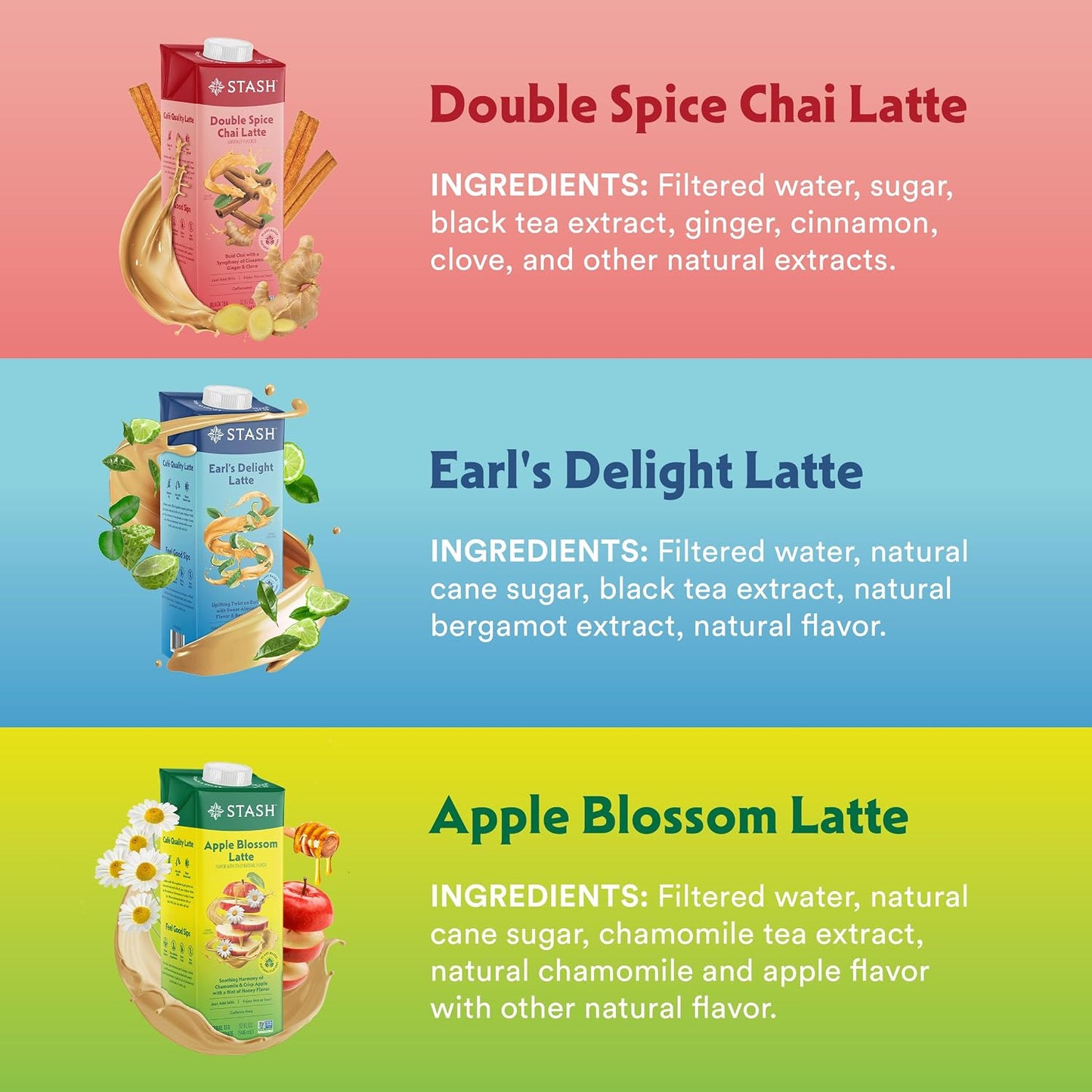 STASH Double Spice Chai Latte - Dairy Free Plant Based Tea Concentrate - Caffeinated - 32 fl oz, 5 Servings
