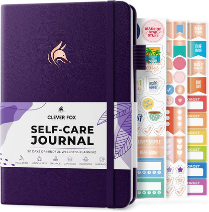 Clever Fox Self-Care Journal – Daily Reflection Notebook – Mental Health & Personal Development Planner, Meditation & Mood Log, A5 (Aquamarine)