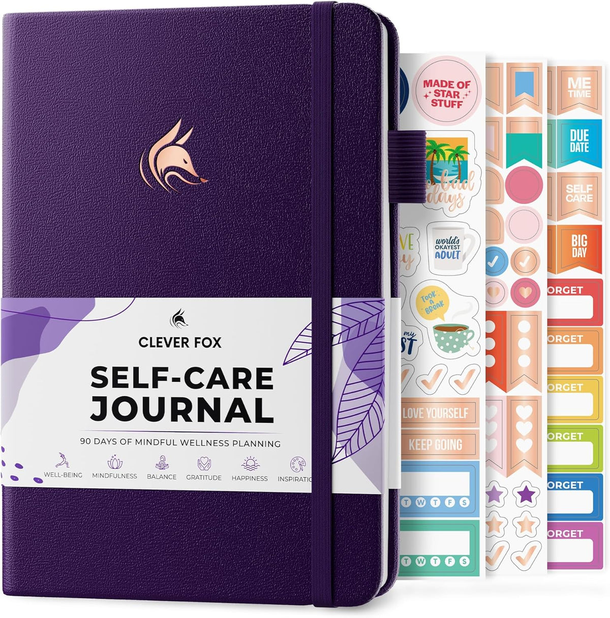 Clever Fox Self-Care Journal for Women, Daily Planner 5.8x8.3 Aquamarine