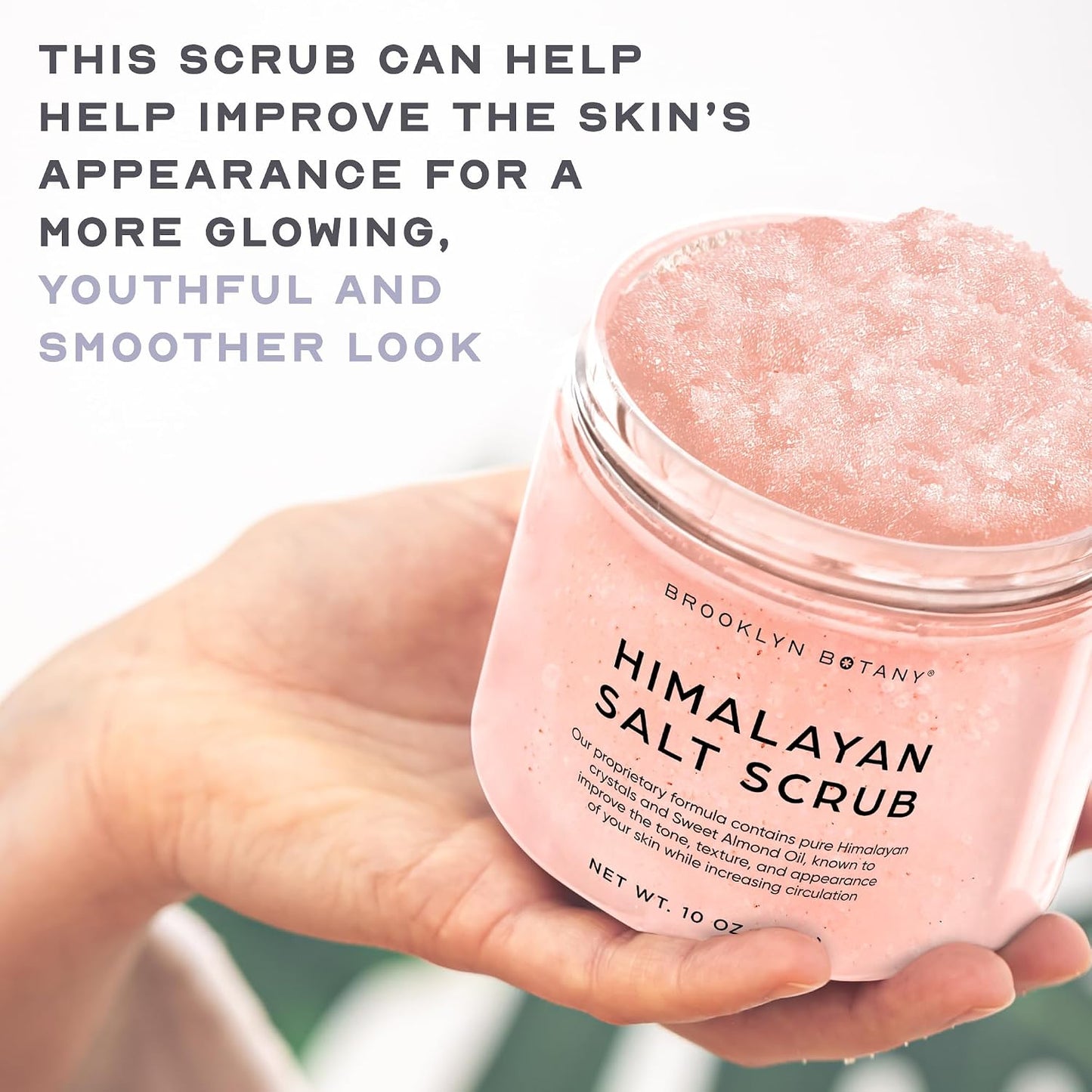 Brooklyn Botany Coconut Milk Body Scrub - Moisturizing and Exfoliating Body, Face, Hand, Foot Scrub - Fights Stretch Marks, Fine Lines, Wrinkles - Great Gifts for Women & Men - 10 oz