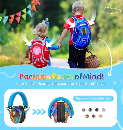 PROHEAR 032 Kids Ear Protection – Ear Muffs for Noise Reduction, 25NRR Noise Cancelling Headphones for Kids,Toddlers, Autism, Sensory Use, Hearing Protection – Orange