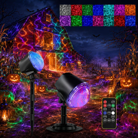 Christmas Ocean Wave Projector Light Outdoor，Halloween Water Effect Lamp